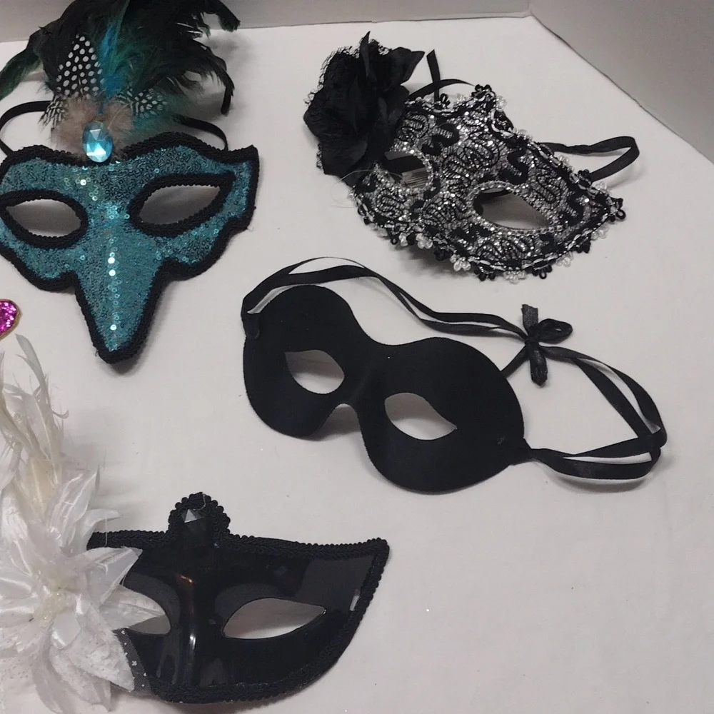 Decorated Masquerade Mask Assorted Lot of 10